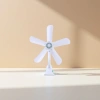 White five-blade fan, silent floor fan, home energy-saving, suitable for bedrooms and living rooms Specification image
